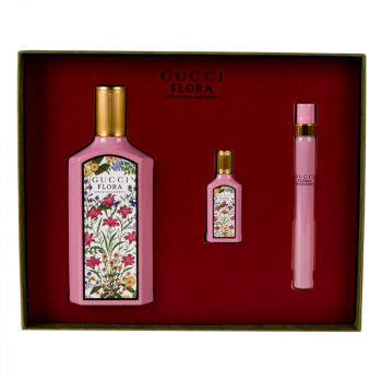 Gucci Flora Set : Gorgeous Gardenia 100 ml + Pen Spray 10 ml + Mini 5ml - 2