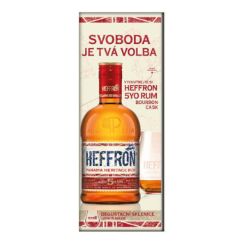 Heffron 5Y Rum 0,5l 38% + Glass - Geschenkbox