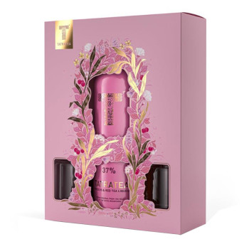 Tatratea Hibiscus & Red Tea liquer 37% 0,7 l + 2 Gläser