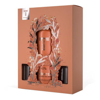 Tatratea Pfirsich Tee Likör 42%  0,7 l + 2 Gläser