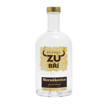 Zubří Aprikosenschnaps 50% 0,5 l
