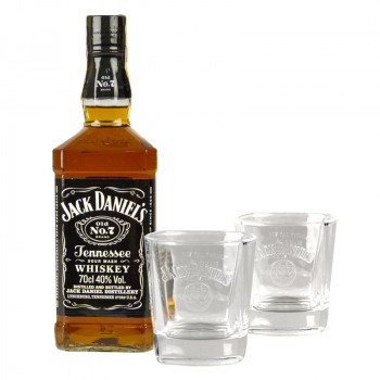 Jack Daniels 0,7l 40% Zinn + 2 Glas - 2
