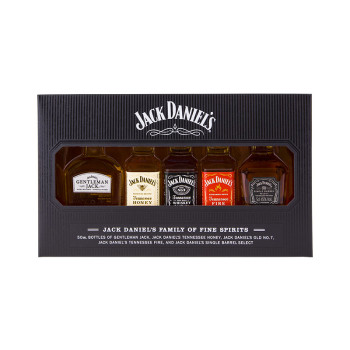 Jack Daniel's Family Of Fine Spitits Vol. 5 x 0,05 l 39% Geschenkbox