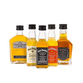 Jack Daniel's Family Of Fine Spitits Vol. 5 x 0,05 l 39% Geschenkbox - 2
