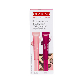 Clarins Natural Lip Perfector Lipstick Set N°01Rose + N°08 Plum