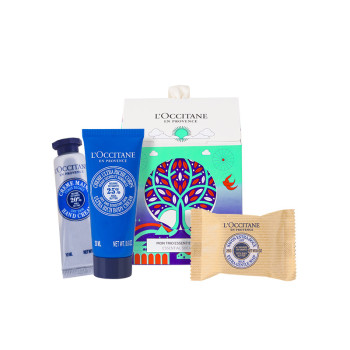 L'Occitane Set: Milk Soap 25 g + Ultra Rich Cream 20 ml + Hand Cream 10 ml