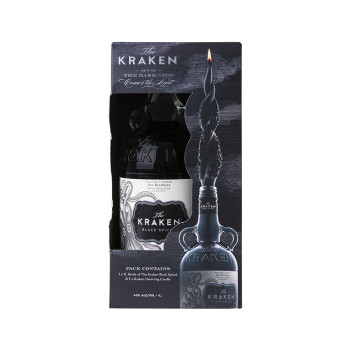 Kraken Black Spiced 1l 40% Geschenkbox + Kerze