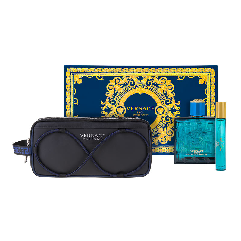 Versace Eros Set EdP 100ml EdP 10ml Sport Washbag for Man Excaliburshop