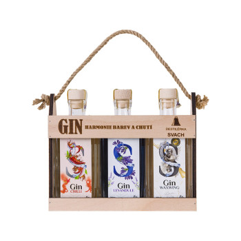 Svachovka Gin  Set : Chili + Levandule+Waxwing 3 x 0,2 l 44,33%