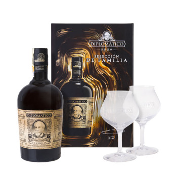 Diplomatico SELECCIÓN DE FAMILIA Rum 0,7 l 43% Giftbox 2 glasses - 1