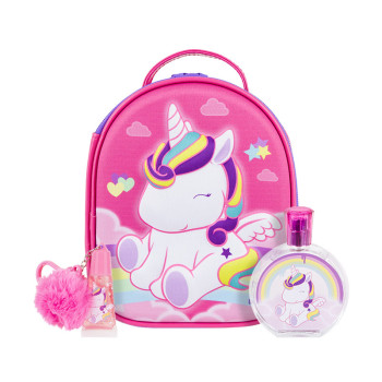 Kids World Eau my Unicorn Set EdT 100ml + Lip Gloss with Pompom Charm 7ml + Zip Case - 1