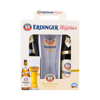 Erdinger Präsentkarton 2x0,5L 5,3% + 1 Glass - 5