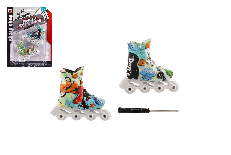 Finger Skates Kunststoff 6cm mit Schraubendreher Mix Farben - 1