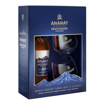 Ararat 10Y 0,7 l 40% + 2 Gläser