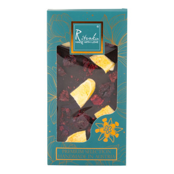 Ritonka PREMIUM Bitterschokolade Mango, Kirsche 95g