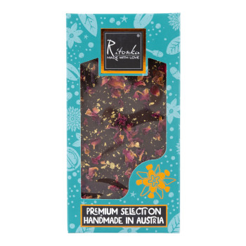Ritonka PREMIUM Bitterschokolade Gold, Rose 95g
