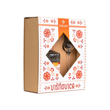 Marsen Kirschbrand Traditionel 0,5l 42% + Glas