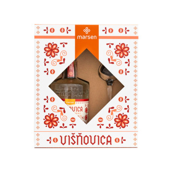 Marsen Kirschbrand Traditionel 0,5l 42% + Glas - 2