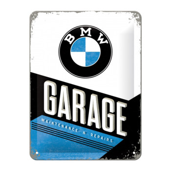 Blechschild 15x20 cm BMW Garage