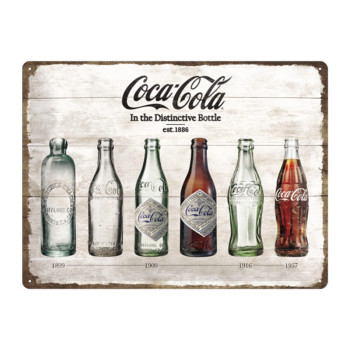 Blechschild 30x40 Coca-Cola bottles