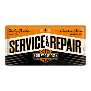 Blechschild 25x50cm Harley & Davidson (Service & Repair) 