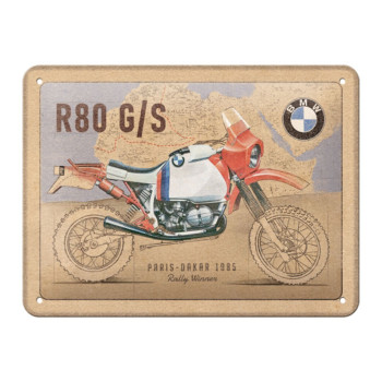 Blechschild 15x20 cm BMW R80 G/S Paris Dakar