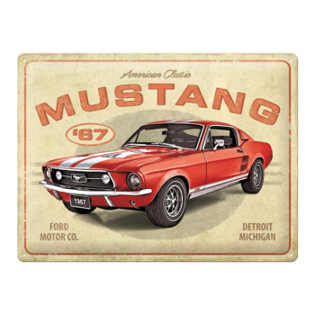 Blechschild 30x40 Ford Mustang GT 1967 Red