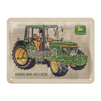 Blechschild 15x20 cm John Deere Model 6410 Cutaway