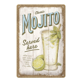 Blechschild 20x30cm Mojito Served Here