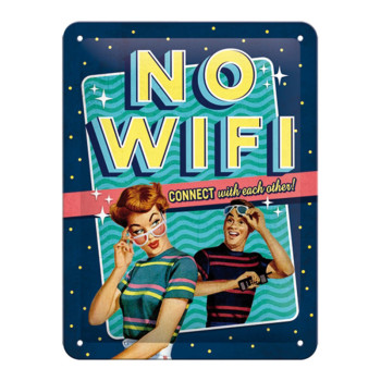 Blechschild 15x20 cm No WiFi 