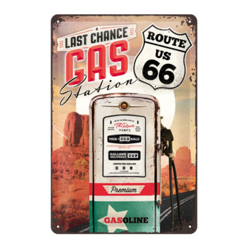 Blechschild 20x30 Route 66 (Gas Station) 