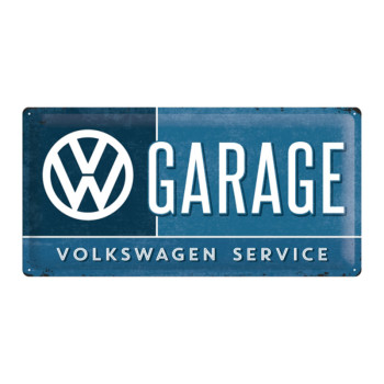 Blechschild 25x50cm VW Garage