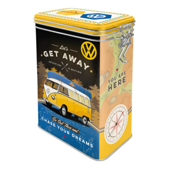 Blechdose mit Klip VW Let's Get Away
