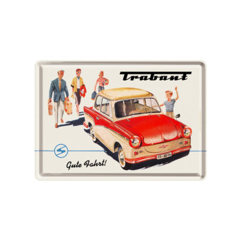 Blechschild Postkarte 10x14cmTrabant 