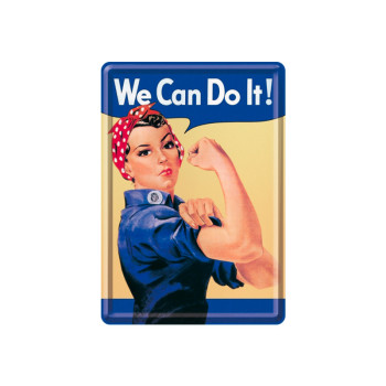 Blechschild Postkarte 10x14cm We Can Do It!