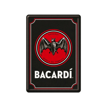 Blechschild Postkarte 10x14cm Bacardi