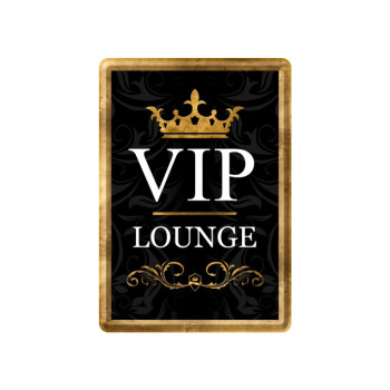 Blechschild Postkarte 10x14cm VIP Lounge