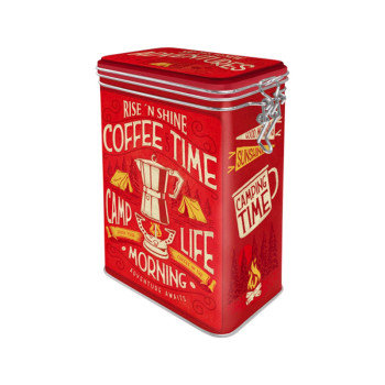 Blechdose mit Klip Camp Coffee Time