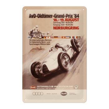 Blechschild 20x30cm Audi AvD Oldtimer Grand Prix