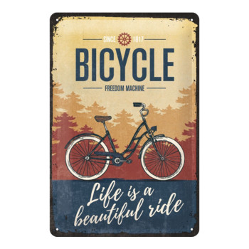 Blechschild 20x30cm Bicycle (Freedom Machine) 