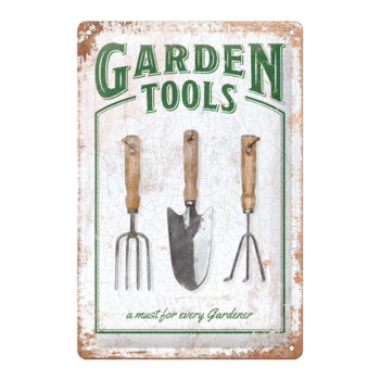 Blechschild 20x30cm Garden Tools