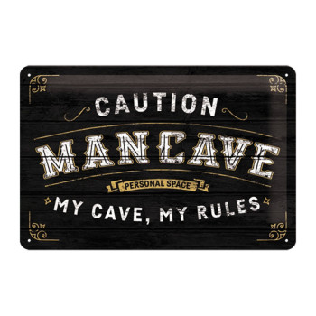 Blechschild 20x30cmMan Cave