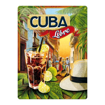Blechschild 40x30 cm Cuba Libre 