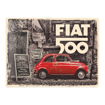 Blechschild 40x30 Fiat 500 (Retro) 