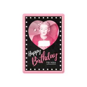Blechschild Postkarte 10x14cm Happy Birthday to You