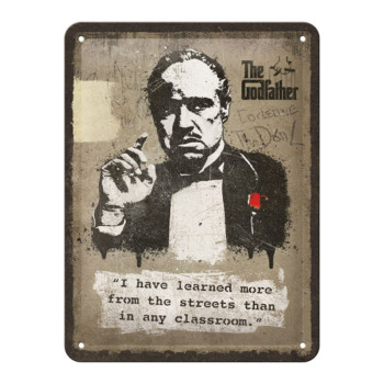 Blechschild 15x20 cm The Godfather (Learn from the streets)