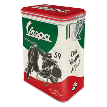Blechdose mit Klip Vespa (The Italian Classic)