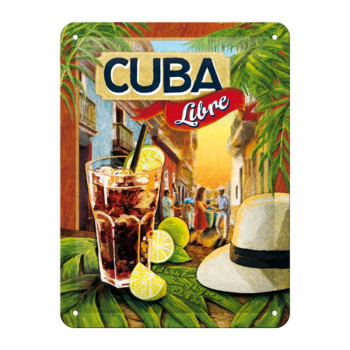 Blechschild 15x20 cm Cuba Libre