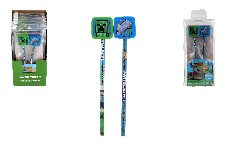 Minecraft-Bleistiftset 2 Stück mit Aufsatz 10,5 x 23 x 2cm