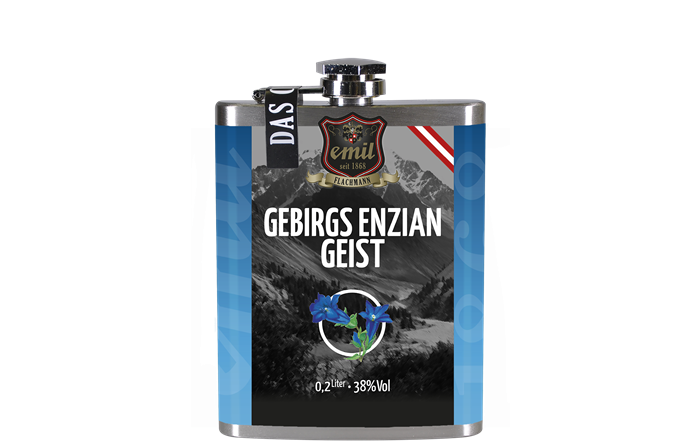 Emil Gebirgs Enzian Schnaps 0,2l 38% Flachmann